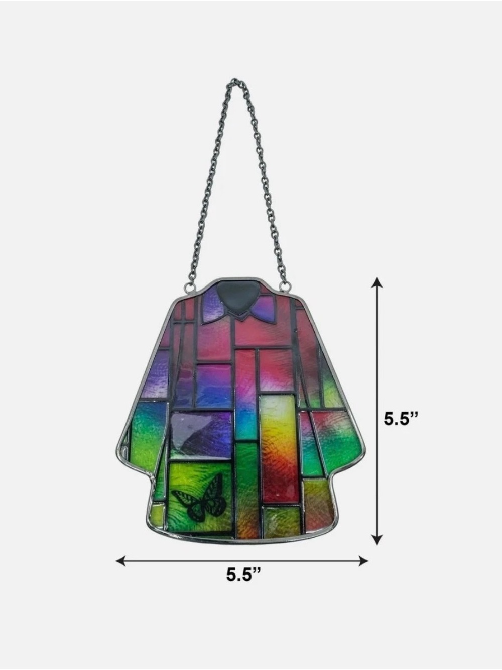 Dolly Parton Coat of Many Colors -Stained Glass Hanging Wall Decor Ornament NEW - Picture 6 of 7
